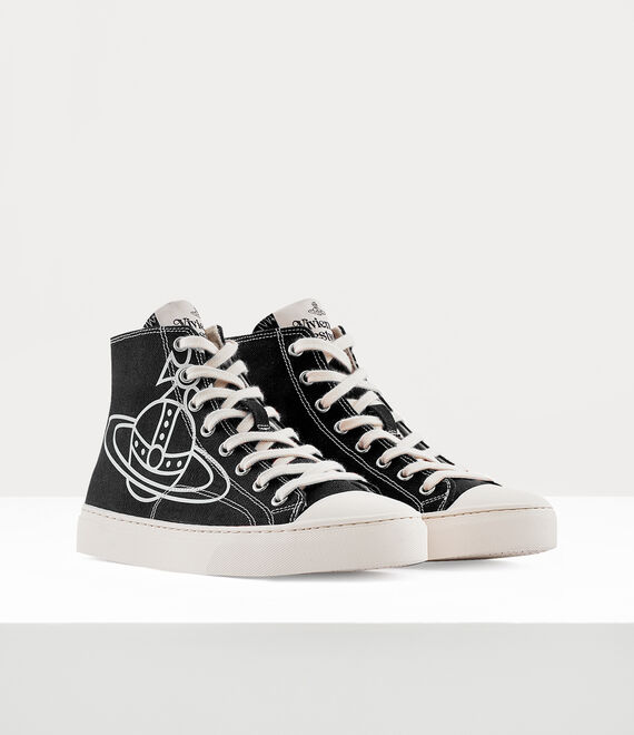 Vivienne Westwood plimsoll high top canvas black